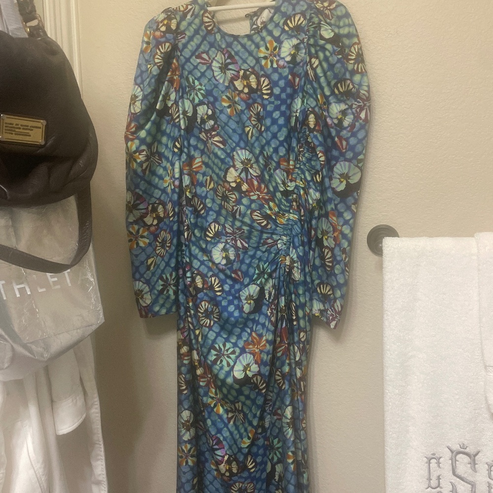 Ola Johnson, New York, hundred percent silk long sleeve dress